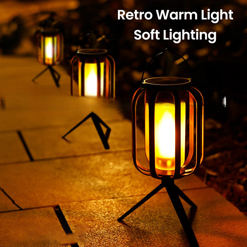 Solar Lantern Outdoor Light with 4 Modes - USB Recharge Backup, Powerbank Function, Collapsible & Lightweight for Camping ️