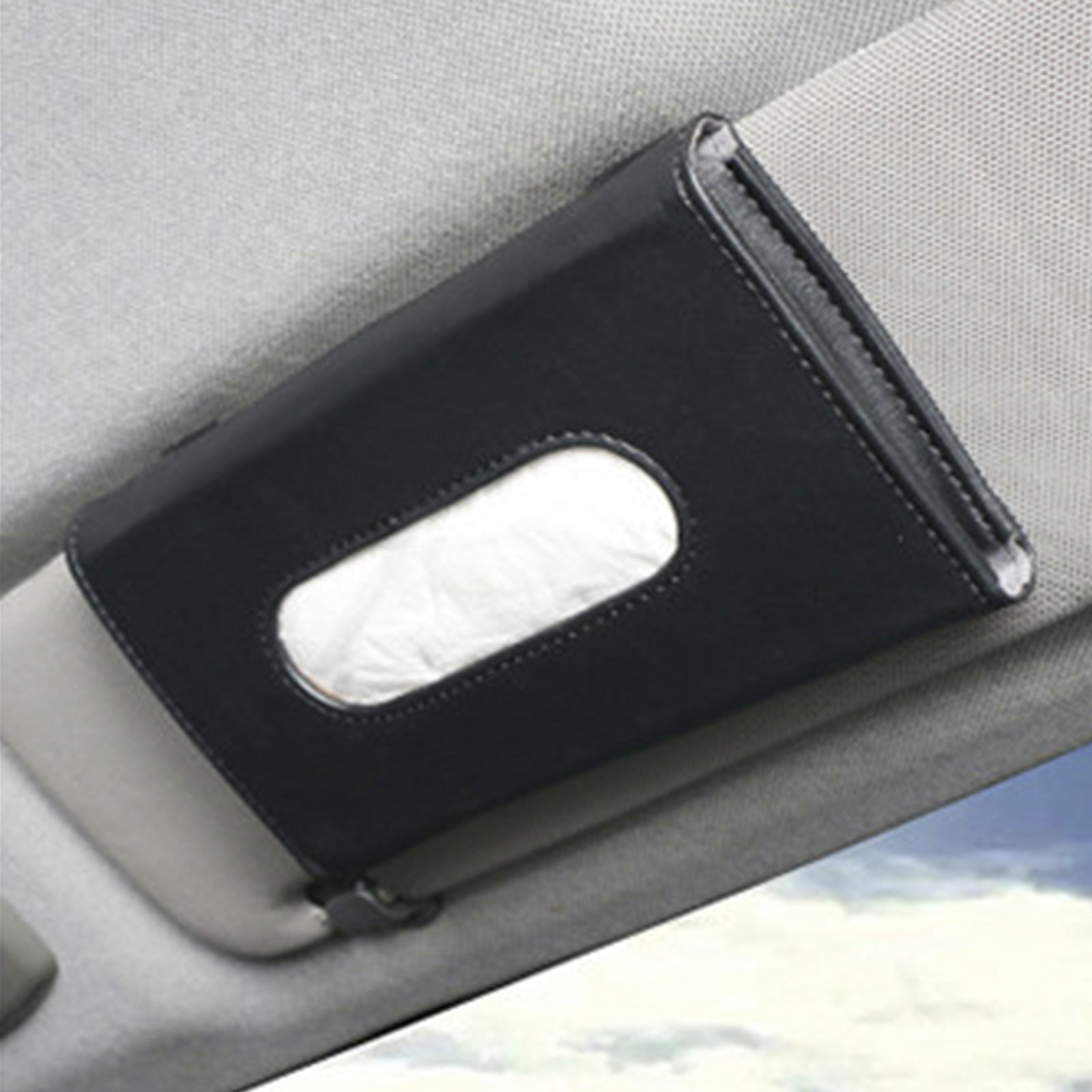 [Fashion Car Sunshade] Car Mounted Fashion Sunshade Paper Towel Box | Automobile Pull-out Carton