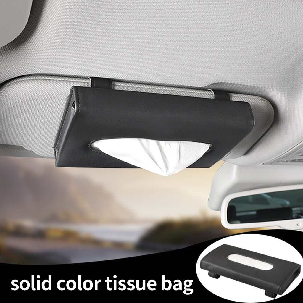 [Fashion Car Sunshade] Car Mounted Fashion Sunshade Paper Towel Box | Automobile Pull-out Carton