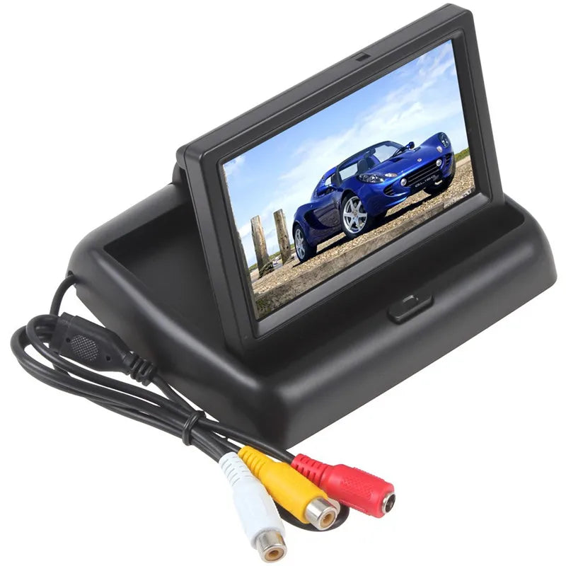 4.3 inch TFT LCD screen Car Monitor Rearview Reverse Parking Monitor with 2-channel Video Input,Camera optional