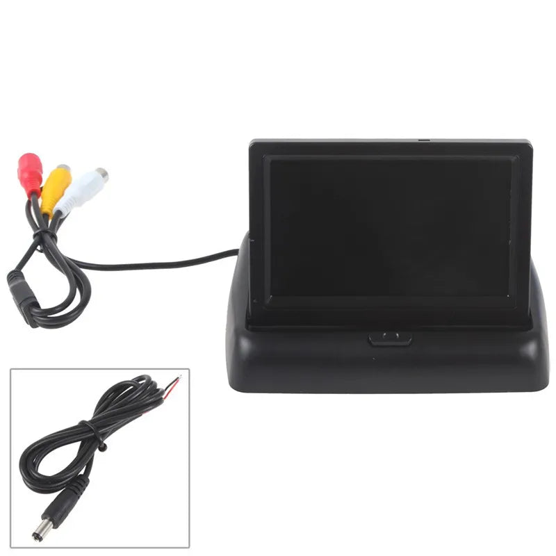 4.3 inch TFT LCD screen Car Monitor Rearview Reverse Parking Monitor with 2-channel Video Input,Camera optional