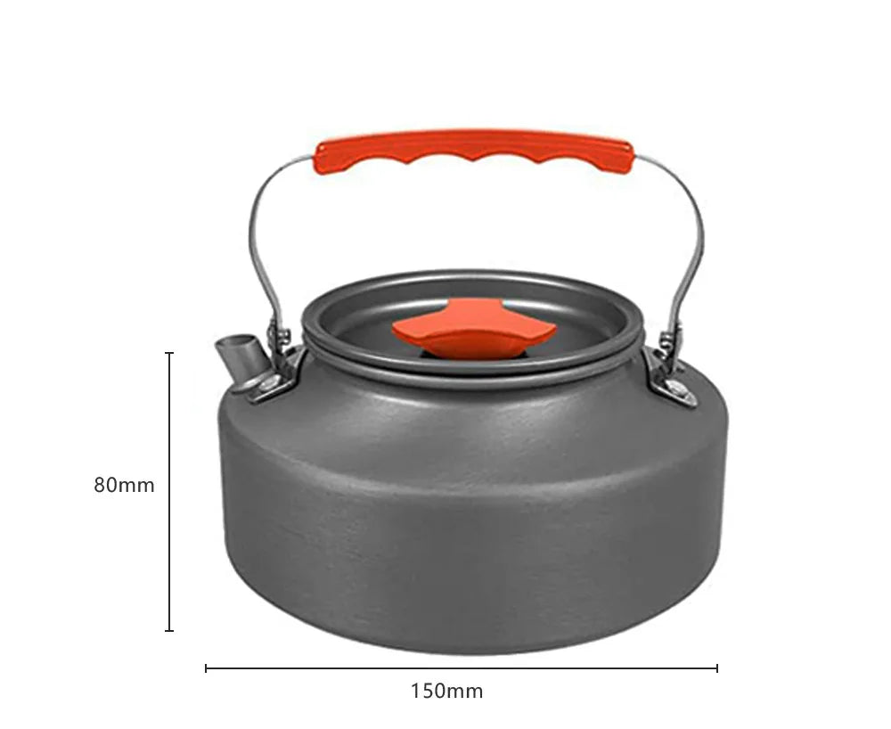 New Outdoor Cookware, Camping Pot and Teapot Set, Camping Pot and Kettle Set Camping Equipment Outdoor Accessories