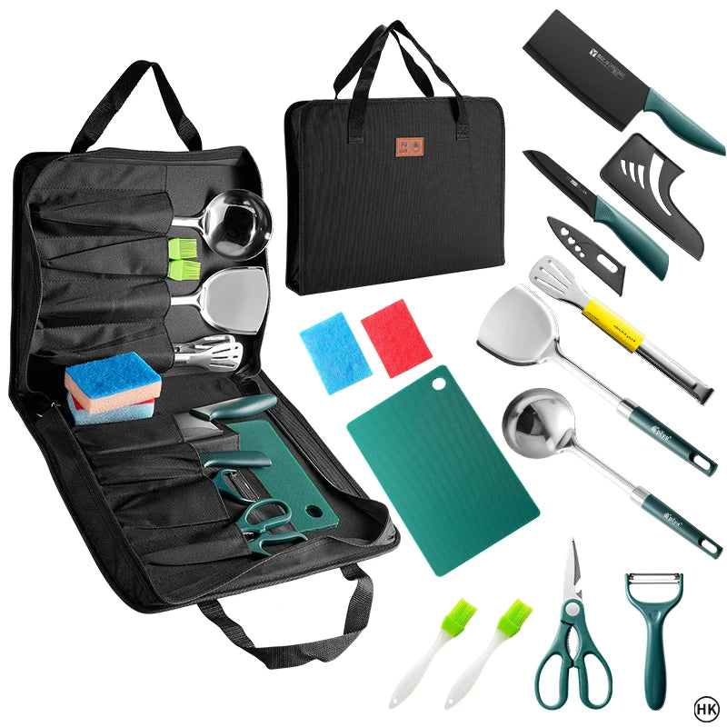 13PCS Camping cooking set, camping essentials, camping accessories, camping cooking and barbecue essentials