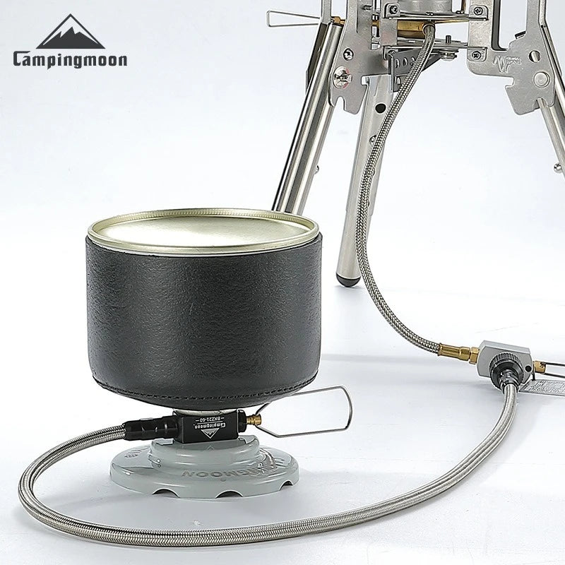 CAMPINGMOON Camping can be done with Inverted High-altitude Flat Gas Cylinders,Stoves,Extension Pipes with Valves, and Gas Pipes
