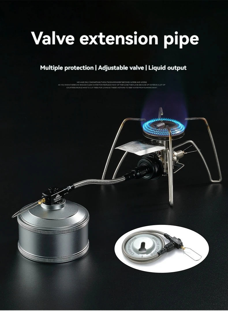 CAMPINGMOON Camping can be done with Inverted High-altitude Flat Gas Cylinders,Stoves,Extension Pipes with Valves, and Gas Pipes