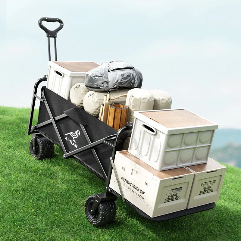 Extended camper, foldable rear-open camper, picnic cart, large-capacity grocery cart, shopping cart