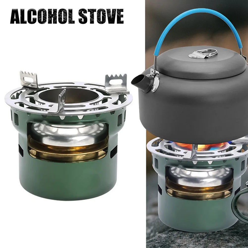 Portable Mini Barbecue Assesories Camp Cooking Supplies Camping Gear and Accessories Alcohol Stove Outdoor Furnace  Hiking Sport