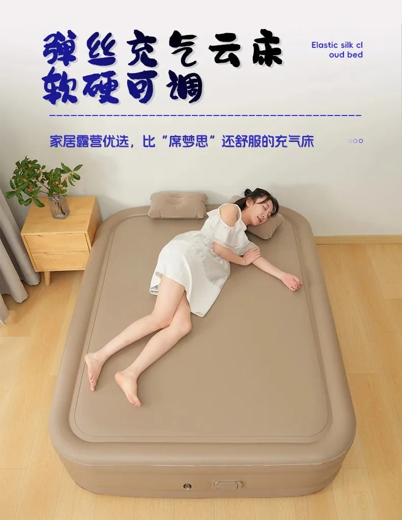 Camping Large Inflatable Bed Luxury Portable Lazy Ergonomic Inflatable Bed Comfortable Outdoor Divano Gonfiabile Furniture Room