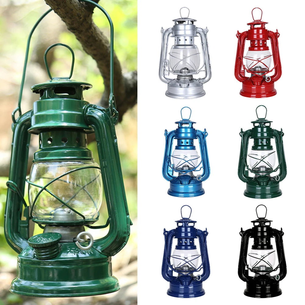 Lantern Vintage Oil Burning Lantern Hurricane Table Lamps With Handle For Camping Home Patio Portable Lanterns