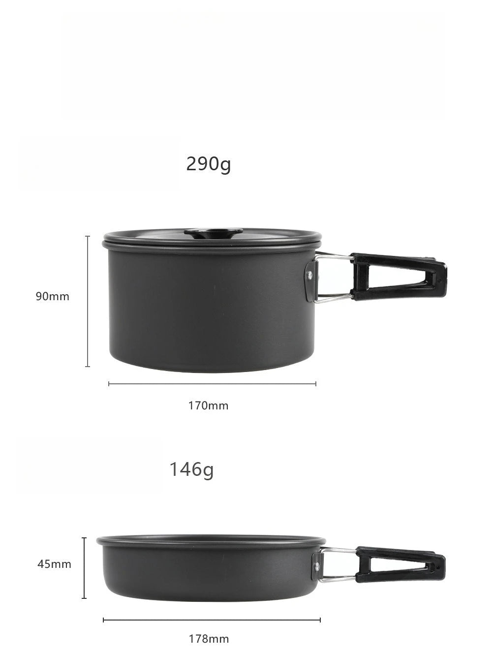 New Outdoor Cookware, Camping Pot and Teapot Set, Camping Pot and Kettle Set Camping Equipment Outdoor Accessories