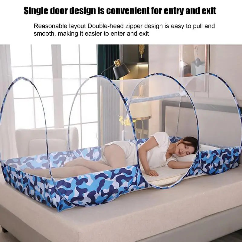 Camping Net Tent Portable Folding Netting Bed Tent Multifunctional Shelters Lightweight Outdoor Sleeping Screen Houses & Rooms