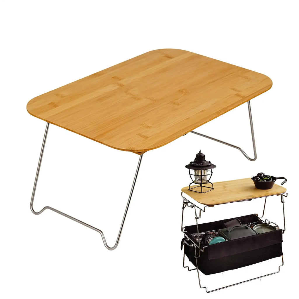 Folding picnic Table  camping picnic bamboo and wood table car mounted single table For Car Travel Outside Camping