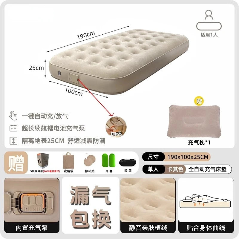 Camping Large Inflatable Bed Luxury Portable Lazy Ergonomic Inflatable Bed Comfortable Outdoor Divano Gonfiabile Furniture Room