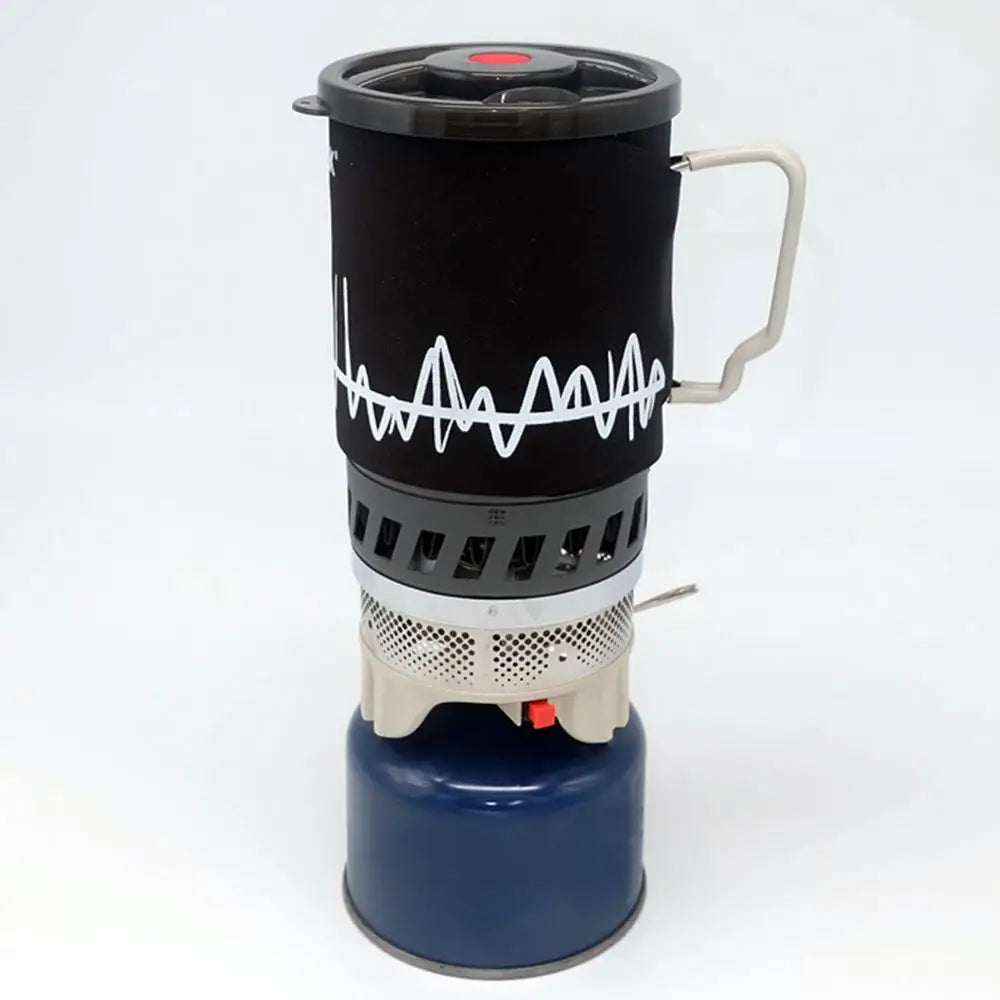 Camping Stove Outdoor Hiking Cooking System With Stove Heat Exchanger Pot Bowl Portable Gas Burner Hiking Stove Picnic Cookware