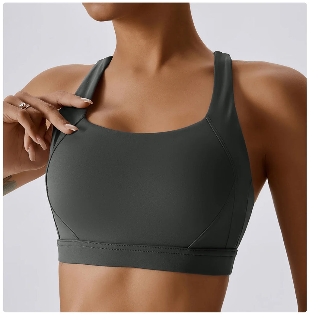 Womens Sports Tops Sexy Tank Top Shockproof high-strength Pilates Yoga Bra Outdoor Running Fitness Sports Underwear Gym Clothes