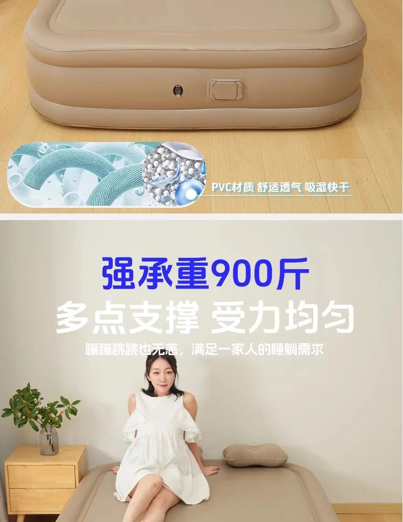 Camping Large Inflatable Bed Luxury Portable Lazy Ergonomic Inflatable Bed Comfortable Outdoor Divano Gonfiabile Furniture Room