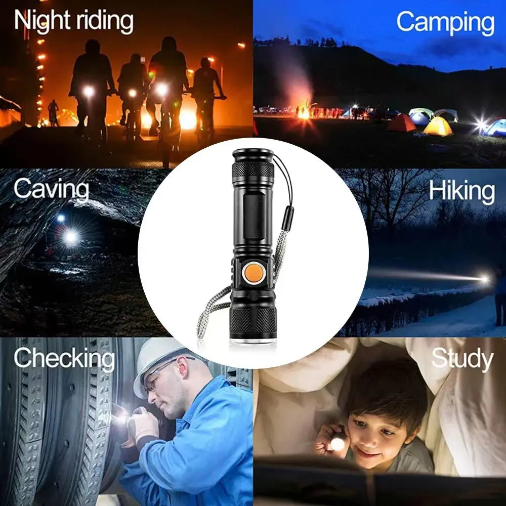 Rechargeable Light Lanterna Portable Rechargeable Led Lamp High Power Led Flashlight Fishing Camping Work Powerful Lamps Usb