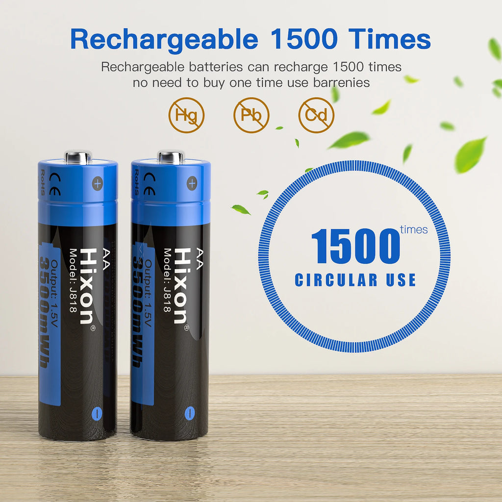 Pallus AA 3A 3500mWh 1.5V Li-ion Rechargeable Battery ,aa Lithium Battery, Manufacturers Direct Sales, Cameras, Electric Toys,