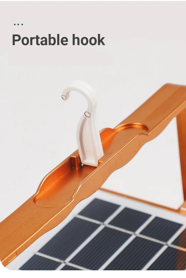 Portable Solar Lantern LED Tent Light Rechargeable Lantern Emergency Night Market Light Outdoor Camping Bulb Lamp