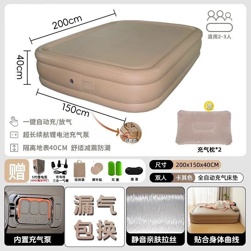 Camping Large Inflatable Bed Luxury Portable Lazy Ergonomic Inflatable Bed Comfortable Outdoor Divano Gonfiabile Furniture Room