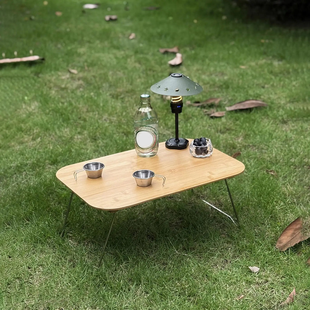 Folding picnic Table  camping picnic bamboo and wood table car mounted single table For Car Travel Outside Camping