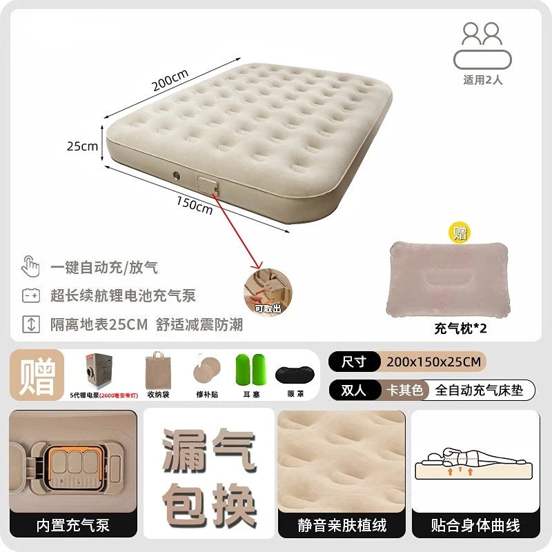 Camping Large Inflatable Bed Luxury Portable Lazy Ergonomic Inflatable Bed Comfortable Outdoor Divano Gonfiabile Furniture Room