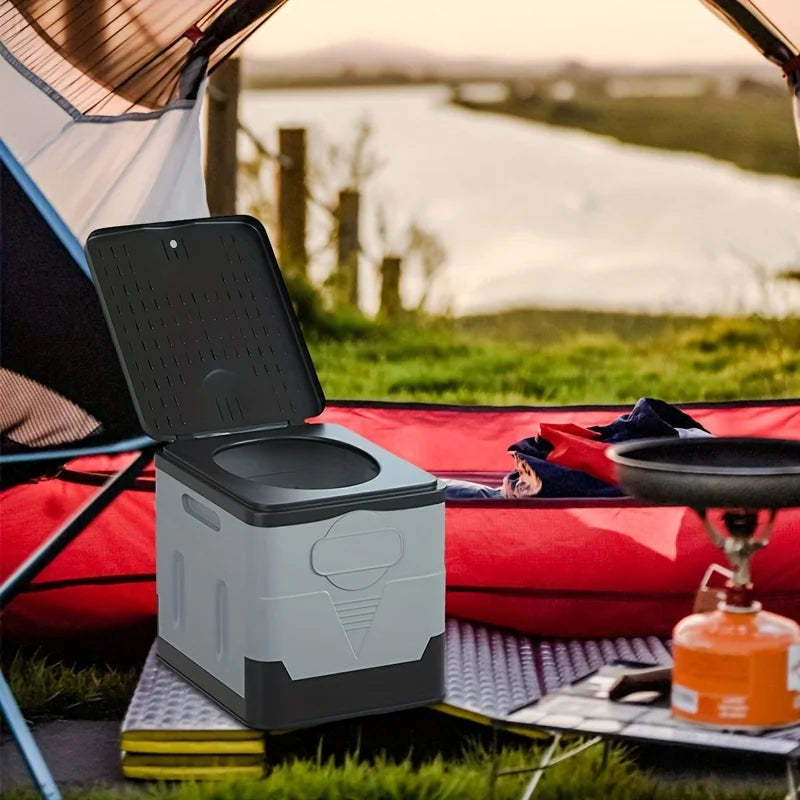1 Portable Outdoor Toilet, Car Toilet, Foldable and Mobile Toilet, Suitable for Outdoor Camping, Hiking, Hiking, Tourism