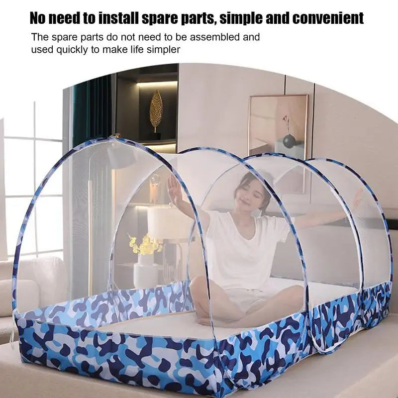 Camping Net Tent Portable Folding Netting Bed Tent Multifunctional Shelters Lightweight Outdoor Sleeping Screen Houses & Rooms