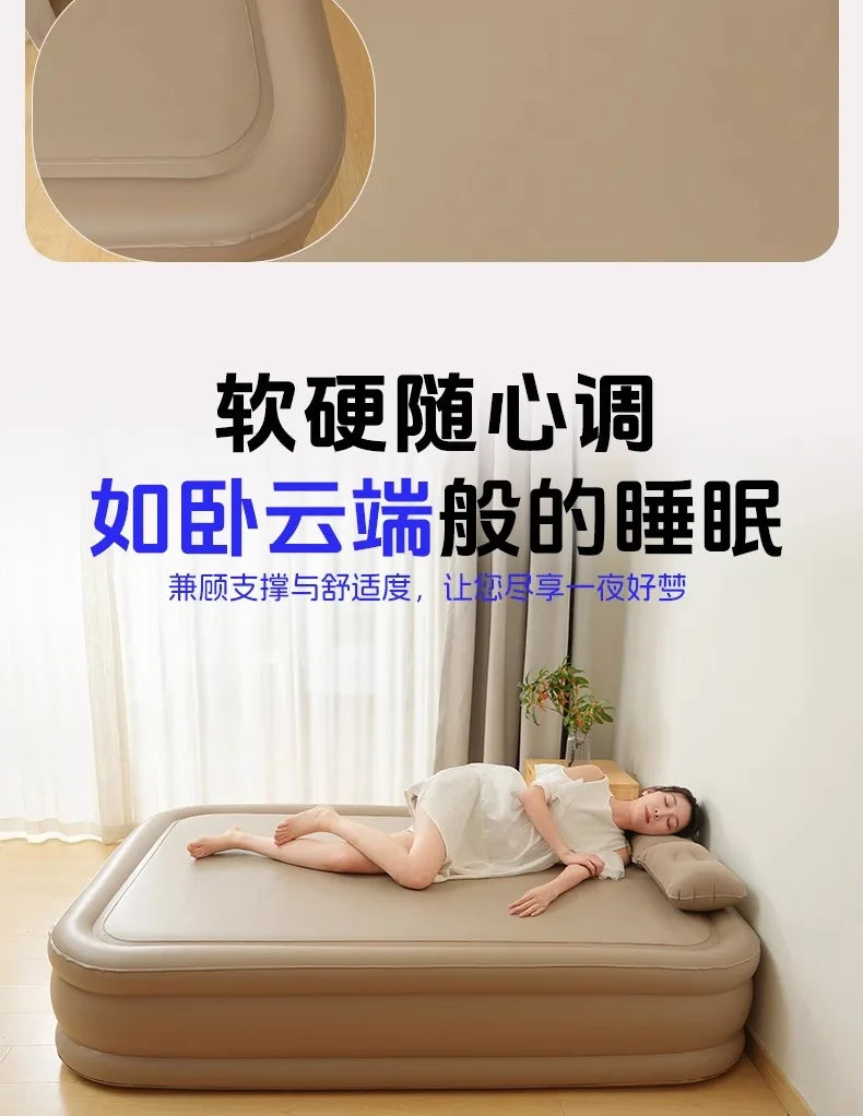 Camping Large Inflatable Bed Luxury Portable Lazy Ergonomic Inflatable Bed Comfortable Outdoor Divano Gonfiabile Furniture Room