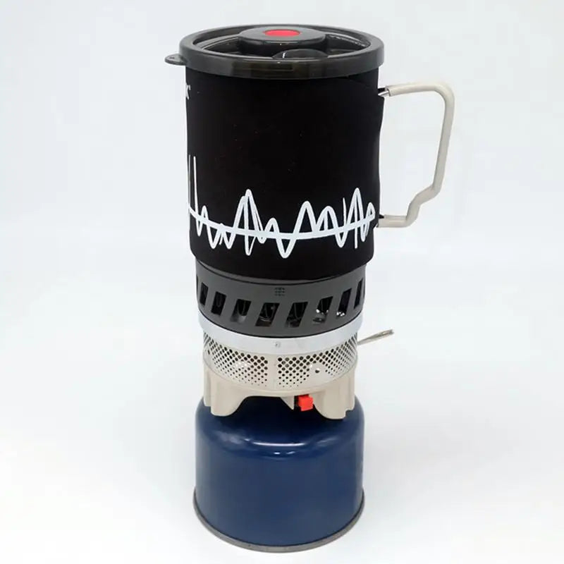 Camping Stove Outdoor Hiking Cooking System With Stove Heat Exchanger Pot Bowl Portable Gas Burner Hiking Stove Picnic Cookware