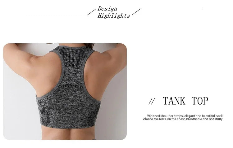 Women Sports Bra Top Push Up Fitness Yoga Bra Underwear Sport Tops For Women Breathable Running Vest Gym Wear
