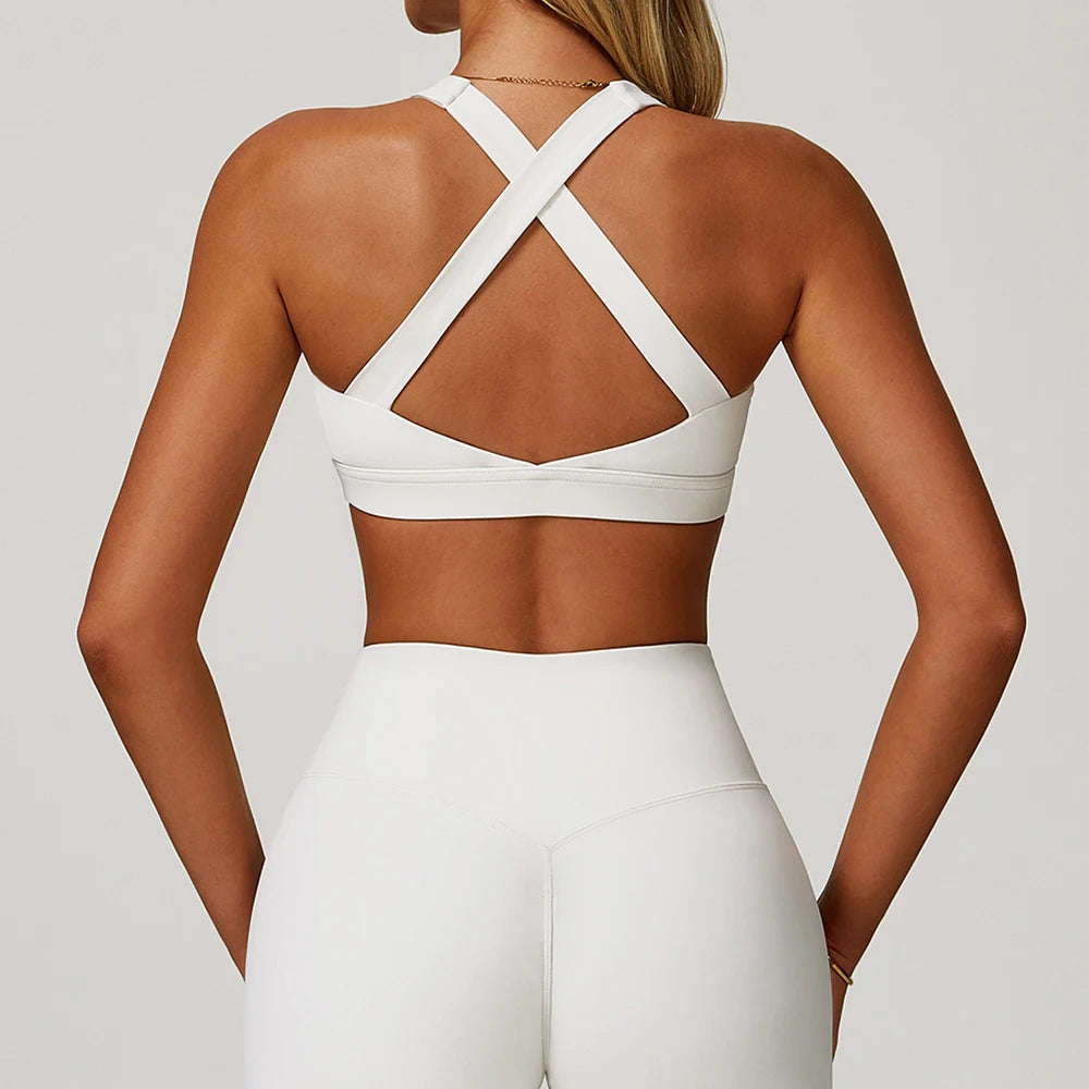 Womens Sports Tops Sexy Tank Top Shockproof high-strength Pilates Yoga Bra Outdoor Running Fitness Sports Underwear Gym Clothes