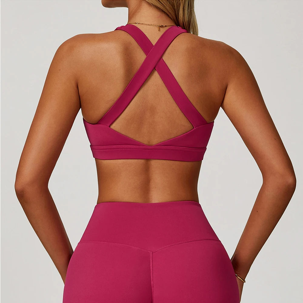 Womens Sports Tops Sexy Tank Top Shockproof high-strength Pilates Yoga Bra Outdoor Running Fitness Sports Underwear Gym Clothes