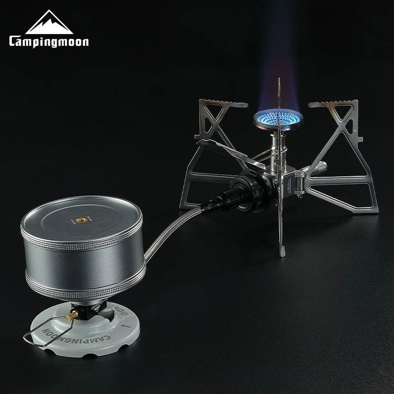 CAMPINGMOON Camping can be done with Inverted High-altitude Flat Gas Cylinders,Stoves,Extension Pipes with Valves, and Gas Pipes