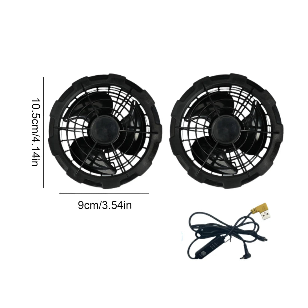 Cooling Vest Air Conditioner Clothes Heat Resistant Sleeveless Workwear Wearable Cooling Fan Vest for Summer Camping Fishing