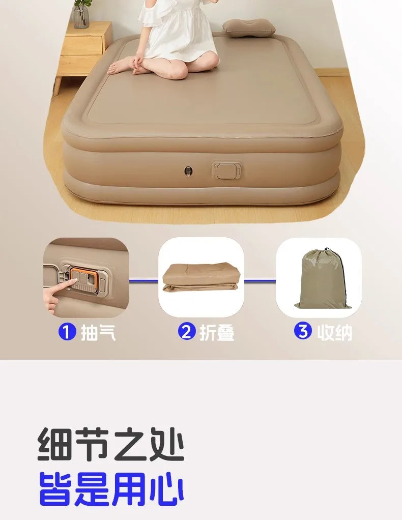 Camping Large Inflatable Bed Luxury Portable Lazy Ergonomic Inflatable Bed Comfortable Outdoor Divano Gonfiabile Furniture Room