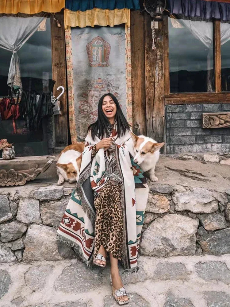 Ethnic Bohemian Mexico Blankets Outdoor Beach Picnic Blanket Striped Boho Linen Bed Blankets Plaid Sofa Mats Travel Rug Tassels