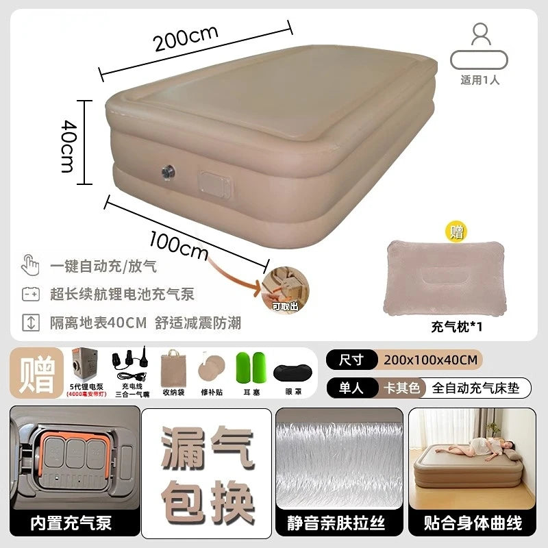 Camping Large Inflatable Bed Luxury Portable Lazy Ergonomic Inflatable Bed Comfortable Outdoor Divano Gonfiabile Furniture Room